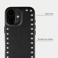 Selencia Studs Back Cover with MagSafe Apple iPhone 16 - Velvet Black