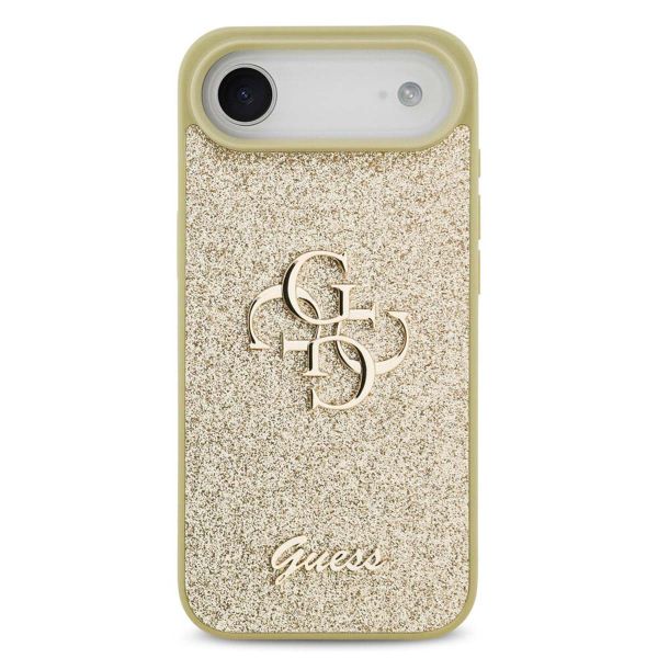 Guess 4G Metal Logo Glitter Backcover Apple iPhone Air - Goud