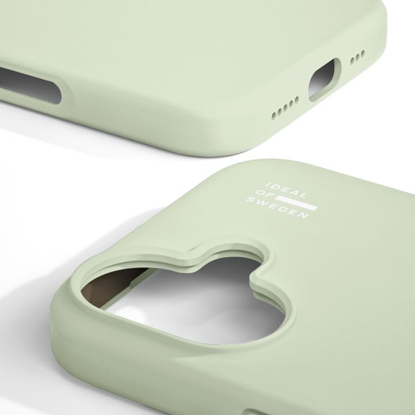 iDeal of Sweden Silicone Case met MagSafe Apple iPhone 16 - Sage Green