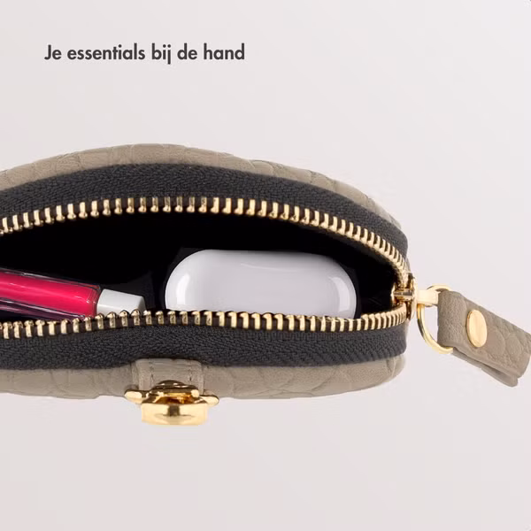 Selencia Nova Mini Pouch - Croco Beige