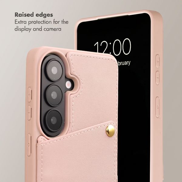 Selencia Nova Phone Case with Cord and Card Holder Samsung Galaxy S26 - Dusty Rose