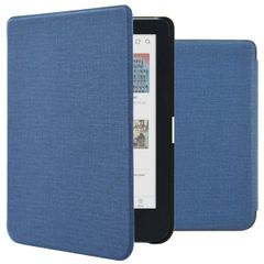 imoshion Canvas Sleepcover Bookcase Kobo Clara Colour / Kobo Clara BW - Donkerblauw