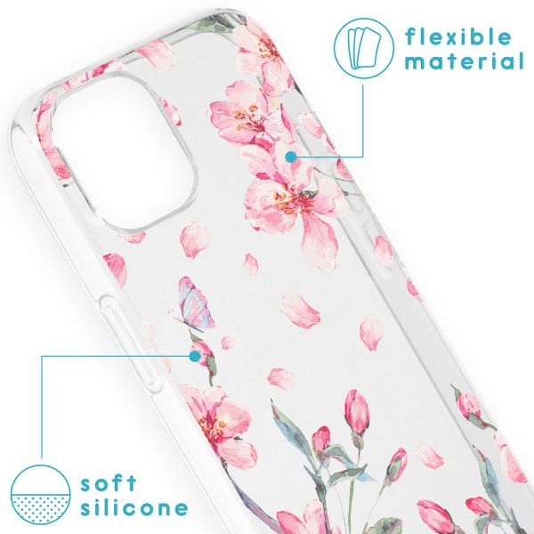 imoshion Design hoesje iPhone 13 - Bloem - Roze