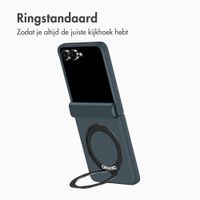 Accezz Color Backcover met MagSafe en Ringstand Samsung Galaxy Z Flip 8 - Donkerblauw