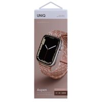 Uniq Aspen Designer Edition Braided bandje Apple Watch Series 1 t/m 9 / SE (38/40/41 mm) | Series 10 / 11 (42 mm) - Citrus Pink