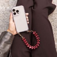 Selencia Transparent Case with Hooks + Lova Wrist Strap Apple iPhone 11 - Burgundy