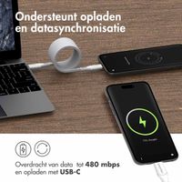 imoshion Magnetische braided kabel - USB-C naar USB-C - 1 meter - Wit