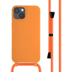 imoshion Siliconen hoesje met koord iPhone 14 - Oranje