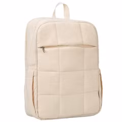 Selencia Vaya Puffy Laptop Rugzak 16 inch - Soft Ivory