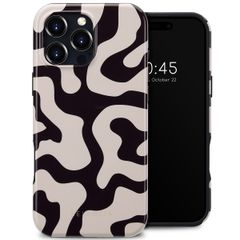 Selencia Vivid Tough Backcover met MagSafe iPhone 16 Pro Max - Art Wave Black