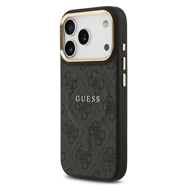 Guess Classic 4G Logo Backcover met MagSafe Apple iPhone 17 Pro Max - Zwart