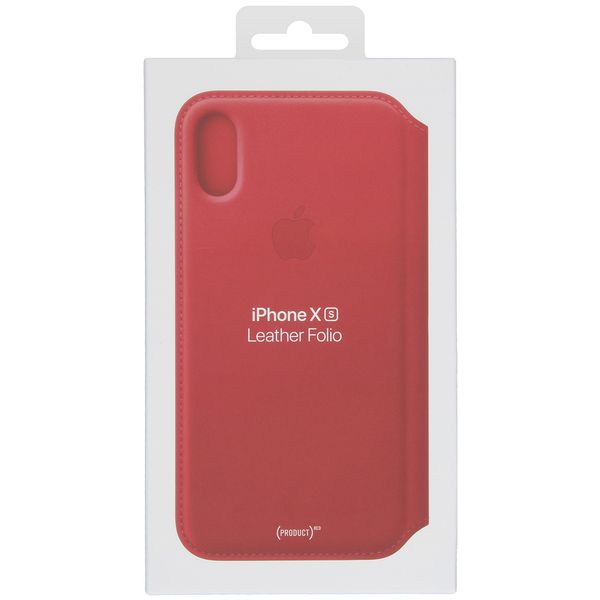 Apple Leather Folio Bookcase voor iPhone X / Xs - Red