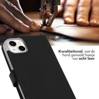 Selencia Echt Leren Bookcase Apple iPhone 14 Plus - Zwart