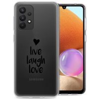 imoshion Design hoesje Samsung Galaxy A33 - Live Laugh Love - Zwart