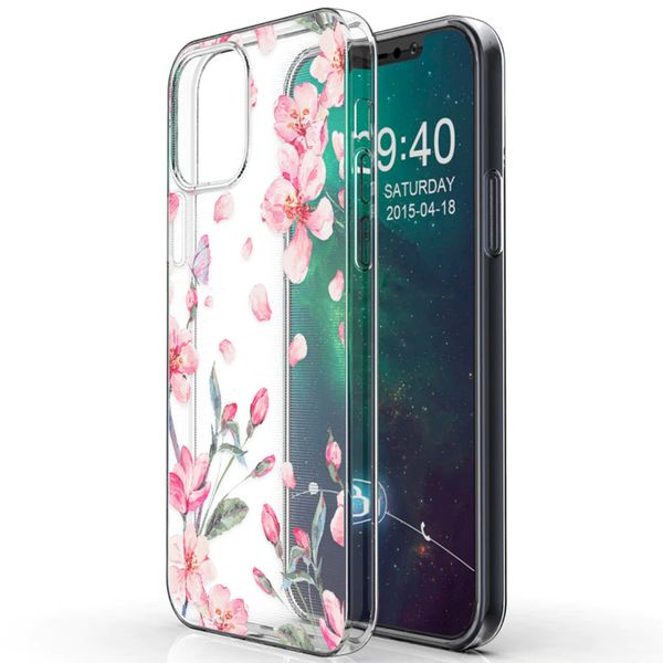 imoshion Design hoesje iPhone 12 (Pro) - Bloem - Roze