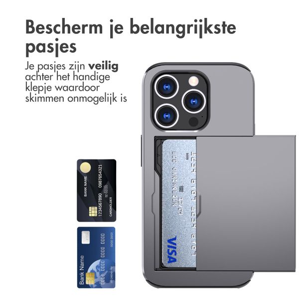 imoshion Backcover met pasjeshouder Apple iPhone 15 Pro - Grijs