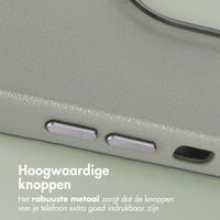 Accezz MagSafe Leather Backcover Apple iPhone 14 Pro - Light Grey