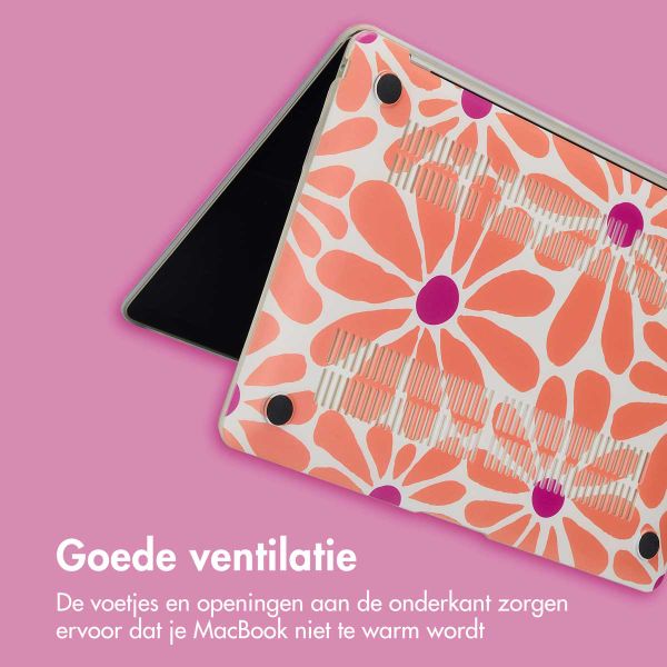 imoshion Design Laptop Cover Apple MacBook Pro 16 inch (2021 / 2023 M3 / 2024 M4 / 2026 M5) - Orange Flower Connect