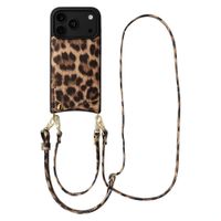 Selencia Nova Telefoonhoes met Koord en Pashouder Apple iPhone 18 Pro / 17 Pro - Leopard