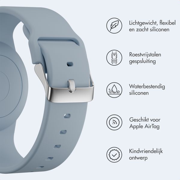 imoshion AirTag Kinderarmband - Houder voor Apple AirTag - One Size - Grayish Blue