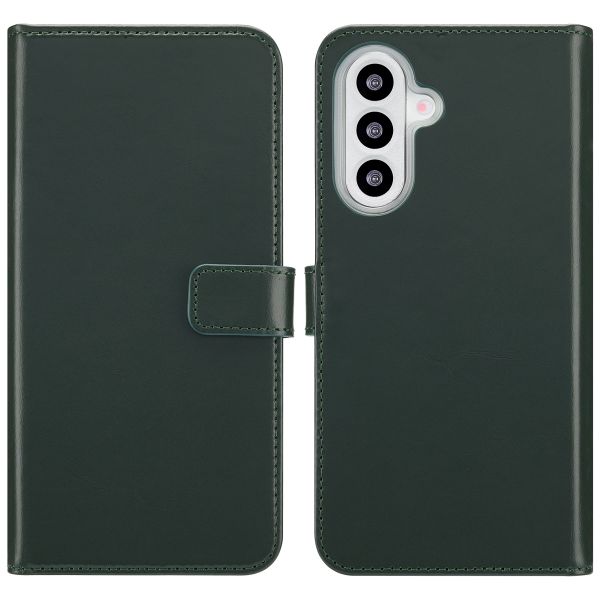 Selencia Echt Lederen Bookcase Samsung Galaxy A26 - Groen