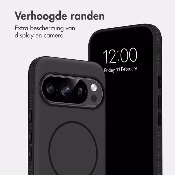imoshion Color Backcover met Thin MagSafe Ring Google Pixel 11 / 11 Pro / 10 / 10 Pro - Zwart