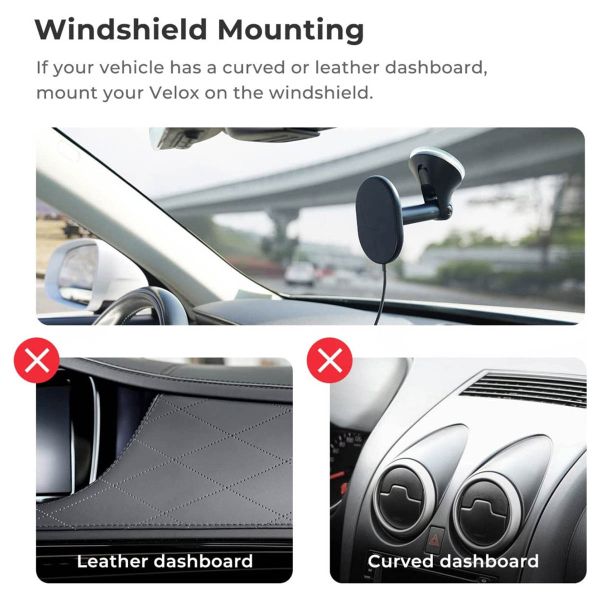 iOttie Velox Wireless MagSafe Mount - telefoonhouder auto - Dashboard of voorruit - Draadloos opladen