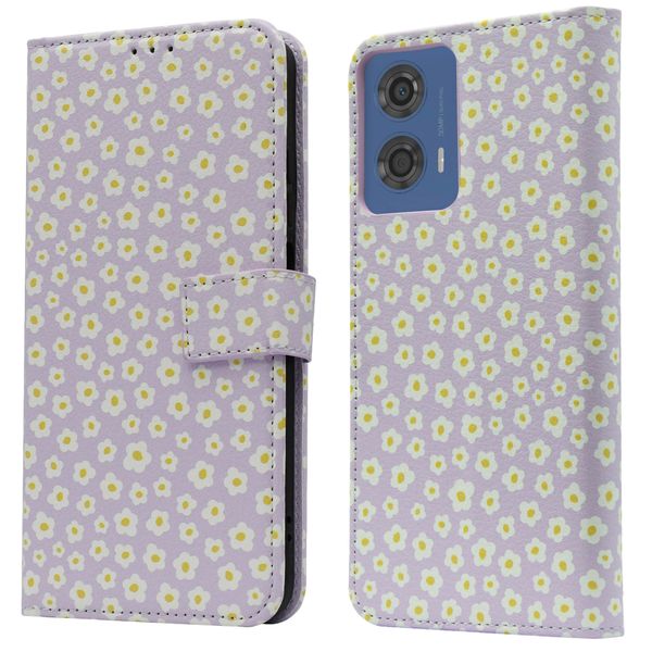 imoshion Design Bookcase Motorola Moto G04 / G24 - White Daisy