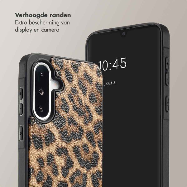 Selencia Nova Backcover met koord en pashouder Samsung Galaxy A36 / A56 - Leopard