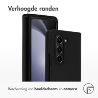 Accezz Liquid Silicone Backcover Samsung Galaxy Z Fold 5 - Zwart
