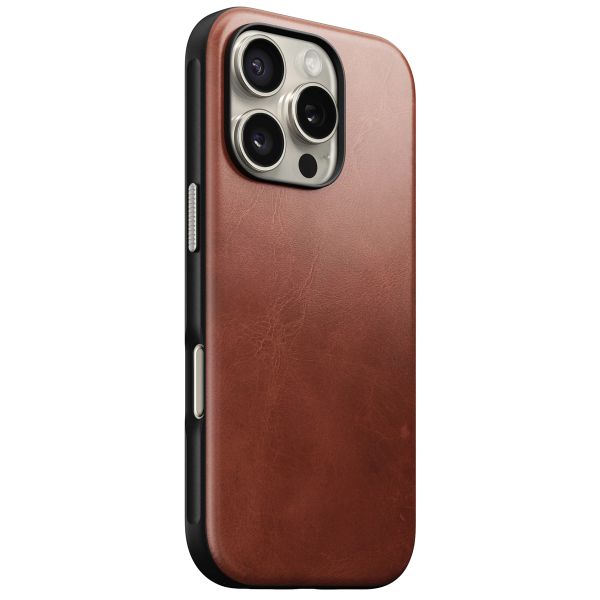 Nomad Modern Horween Leather Case iPhone 16 Pro - Olde Dublin