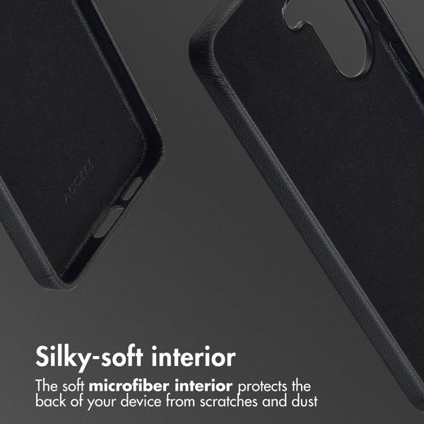 Accezz Leather Back Cover with MagSafe Samsung Galaxy S26 - Onyx Black