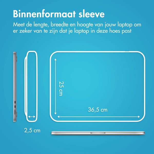 imoshion Laptop hoes 15-16 inch - Laptopsleeve met vak - Cobalt Blue