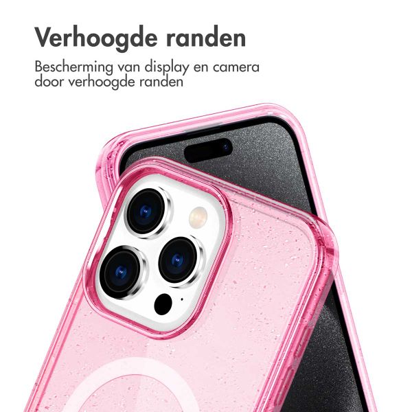 imoshion Sparkle Backcover met MagSafe iPhone 15 Pro - Roze