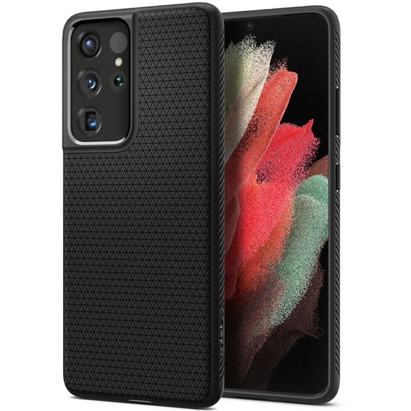 Spigen Liquid Air™ Backcover Samsung Galaxy S21 Ultra - Zwart