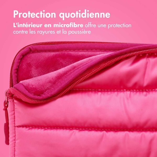 imoshion Puffer Laptop hoes 13-14 inch - Laptopsleeve - Hot Pink