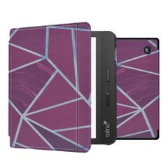 imoshion Design Slim Hard Case Sleepcover met stand Tolino Vision 5 - Bordeaux Graphic