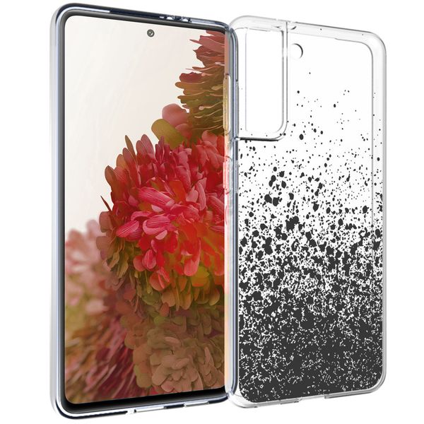 imoshion Design hoesje Samsung Galaxy S21 - Spetters - Zwart