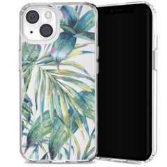 Selencia Fashion Extra Beschermende Backcover iPhone 14 Plus - Green Jungle Leaves