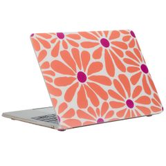 imoshion Design Laptop Cover voor de Apple MacBook Pro 16 inch (2021 / 2023 M3 chip / 2024 M4 chip) - A2485 / A2780 / A2991 / A3186 / A3403 - Orange Flower Connect