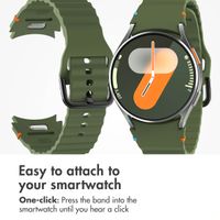 imoshion Wave Silicone Band Samsung Galaxy Watch 4 / 5 / 6 / 7 / FE (20 mm) - Dark Green