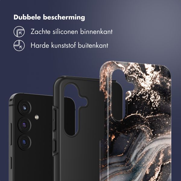 Selencia Vivid Backcover Samsung Galaxy S25 FE - Chic Marble Black