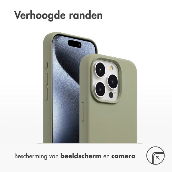 Accezz Liquid Silicone Backcover met MagSafe Apple iPhone 15 Pro Max - Cooper Green