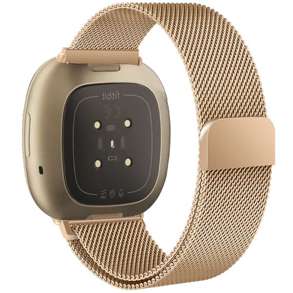 imoshion Milanees magnetisch bandje Fitbit Versa 4/ 3 / Sense (2) - Rosé Goud