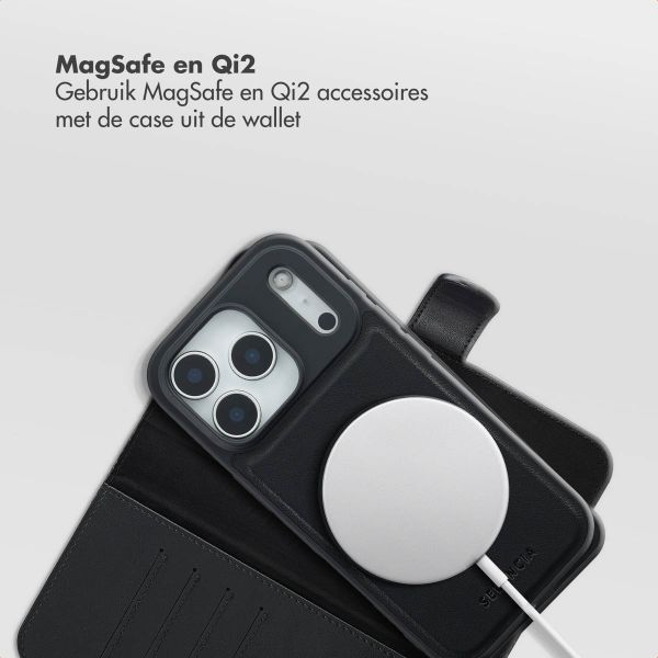Selencia Olyn Uitneembare Bookcase met MagSafe Apple iPhone 17 Pro - Zwart