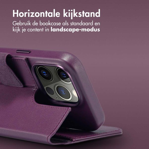 Accezz Leather Bookcase 2-in-1 met MagSafe Apple iPhone 14 Pro - Heath Purple