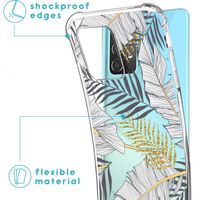 imoshion Design hoesje met koord Samsung Galaxy A52(s) (5G/4G) - Bladeren - Zwart / Goud