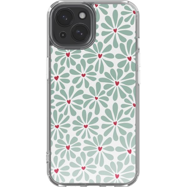 imoshion Design hoesje Apple iPhone 15 - Bloom Love Sage Green