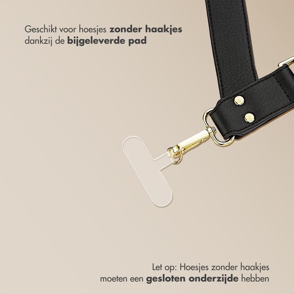 Selencia Telefoonkoord met Klein Tasje - Midnight Black