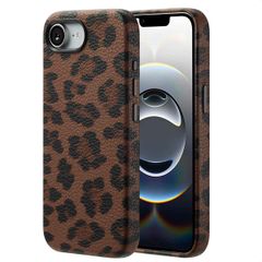 Selencia Sabi Backcover Panterprint met MagSafe Apple iPhone 16e - Mocha Brown